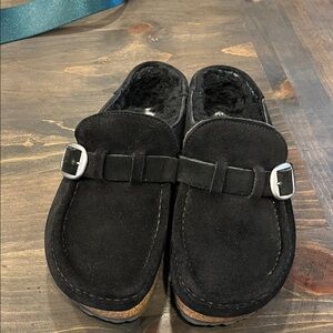 Birkenstock Buckley Genuine Shearling  Suede Mule size 39